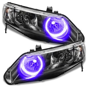 Honda Civic Headlight Halo Kit - ORACLE Lighting - LED - UV/Purple - `06-`11